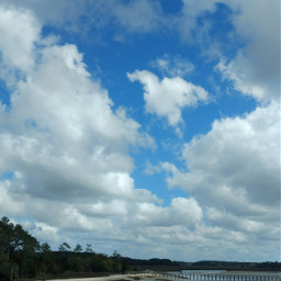beautiful sky ocean clouds beach